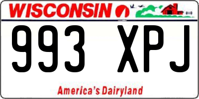 WI license plate 993XPJ
