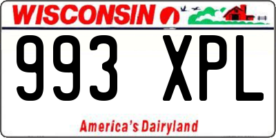 WI license plate 993XPL
