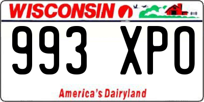 WI license plate 993XPO