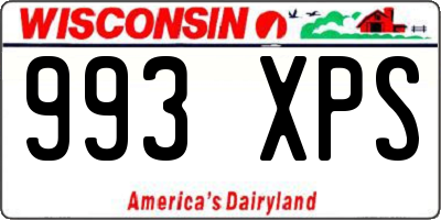 WI license plate 993XPS