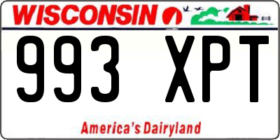 WI license plate 993XPT