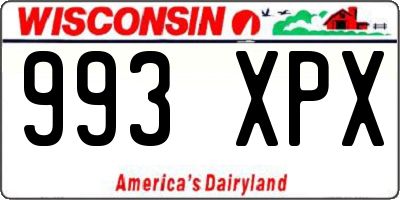 WI license plate 993XPX