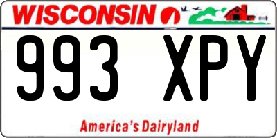 WI license plate 993XPY
