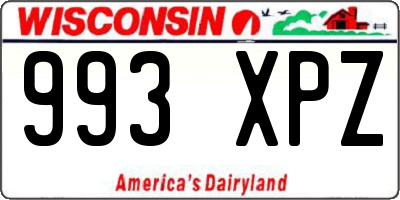 WI license plate 993XPZ