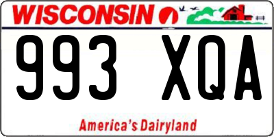 WI license plate 993XQA