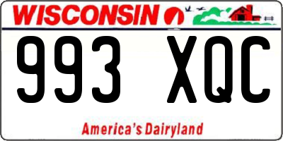 WI license plate 993XQC