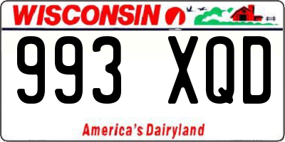 WI license plate 993XQD