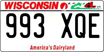 WI license plate 993XQE