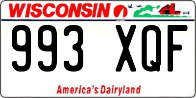 WI license plate 993XQF
