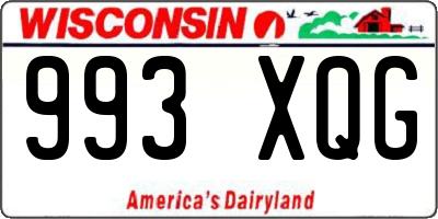 WI license plate 993XQG