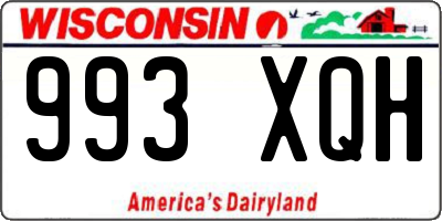 WI license plate 993XQH