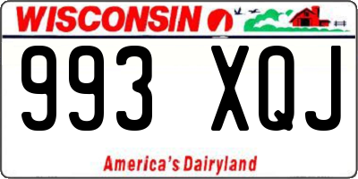 WI license plate 993XQJ