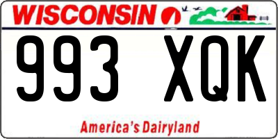 WI license plate 993XQK