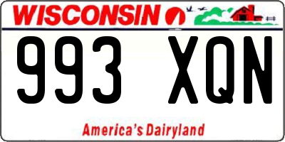 WI license plate 993XQN