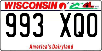 WI license plate 993XQO