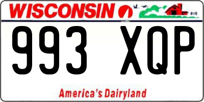 WI license plate 993XQP