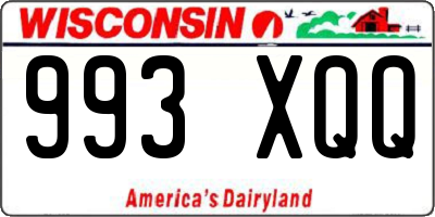 WI license plate 993XQQ