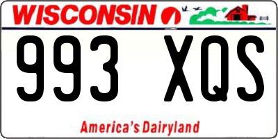 WI license plate 993XQS