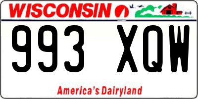 WI license plate 993XQW