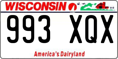 WI license plate 993XQX