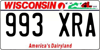 WI license plate 993XRA