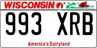 WI license plate 993XRB