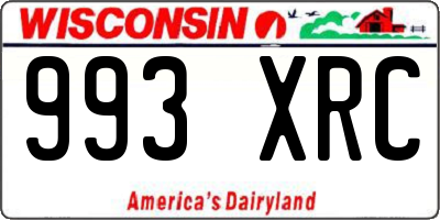 WI license plate 993XRC