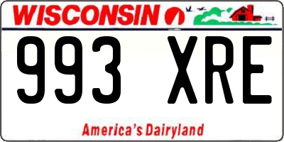 WI license plate 993XRE