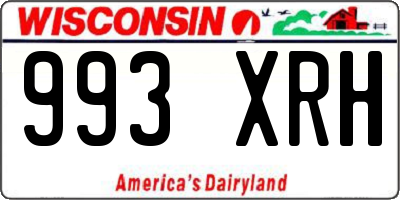 WI license plate 993XRH