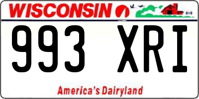 WI license plate 993XRI