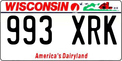 WI license plate 993XRK