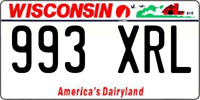 WI license plate 993XRL
