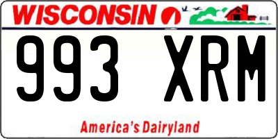 WI license plate 993XRM