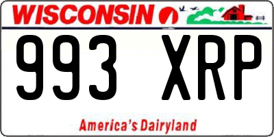 WI license plate 993XRP