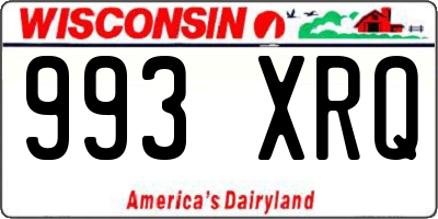 WI license plate 993XRQ
