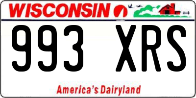 WI license plate 993XRS