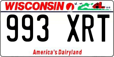 WI license plate 993XRT