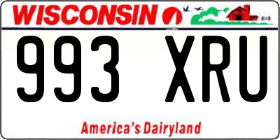 WI license plate 993XRU