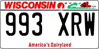 WI license plate 993XRW