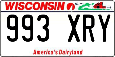 WI license plate 993XRY