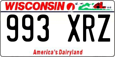 WI license plate 993XRZ