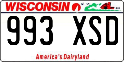 WI license plate 993XSD