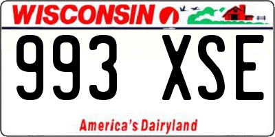 WI license plate 993XSE