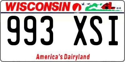 WI license plate 993XSI