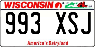 WI license plate 993XSJ