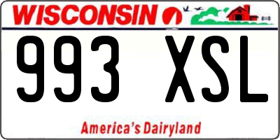 WI license plate 993XSL
