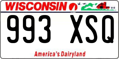 WI license plate 993XSQ