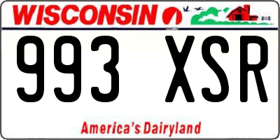 WI license plate 993XSR