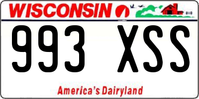 WI license plate 993XSS