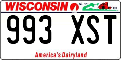 WI license plate 993XST
